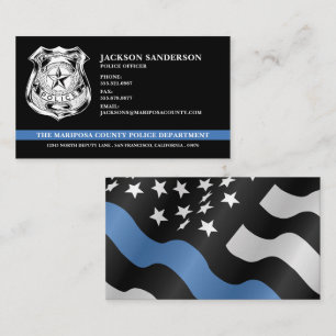 Carte De Visite Logo personnalisé de la police départementale