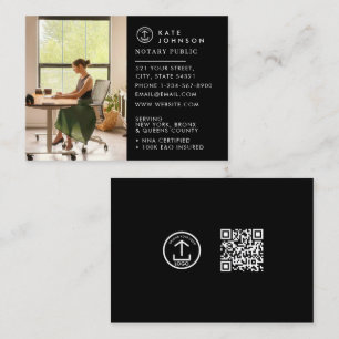Carte De Visite Logo Personnalisé De L'Agent De Signature Notaire