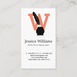 Carte De Visite Logo Personnalisé De L'Agent Notaire Public Élégan