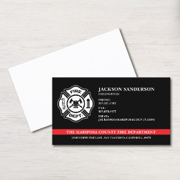 Carte De Visite Logo personnalisé du service des pompiers