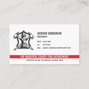 Carte De Visite Logo personnalisé du service d'incendie des pompie
