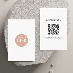Carte De Visite Logo personnalisé et code QR do-it-yourself modern