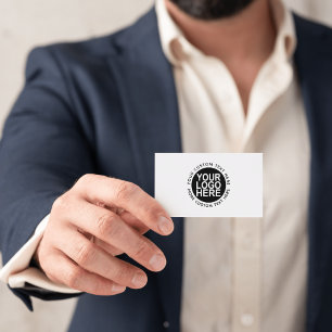 Carte De Visite Logo personnalisé et texte blanc ou toute couleur