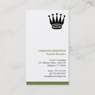 Carte De Visite Logo personnalisé Executive green strié profession