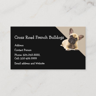 Carte De Visite Logo personnalisé Français Chien Chien Chien Anima