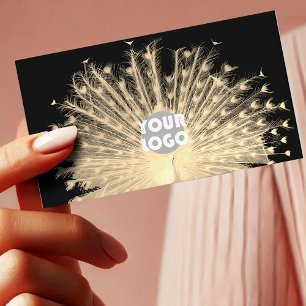 Carte De Visite Logo personnalisé Golden Peacock de conception uni