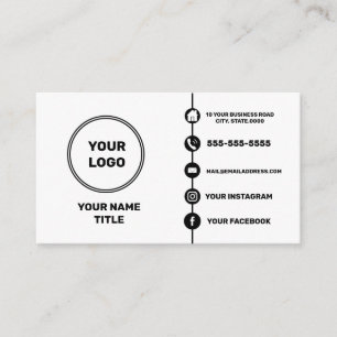 Carte De Visite Logo personnalisé icônes de médias sociaux mode