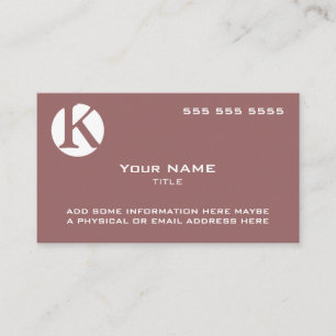 Carte De Visite Logo personnalisé Mauve
