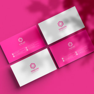 Carte De Visite Logo Personnalisé Minimaliste Médias Sociaux Moder