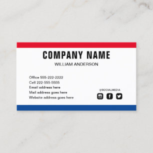 Carte De Visite Logo personnalisé minimaliste moderne icônes de mé