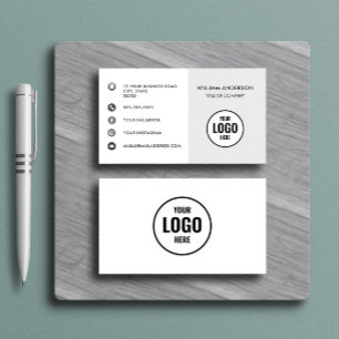 Carte De Visite Logo personnalisé minimaliste moderne icônes de mé