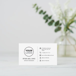 Carte De Visite Logo personnalisé minimaliste moderne Icônes de mé