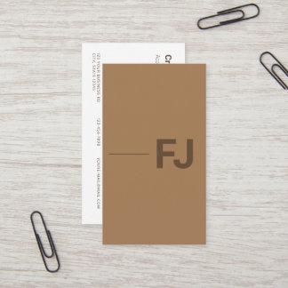 Carte De Visite Logo personnalisé minimaliste moderne Simple Brown