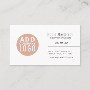 Carte De Visite Logo Personnalisé Moderne Minimaliste Blanc