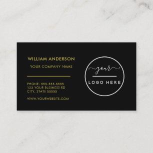 Carte De Visite Logo personnalisé moderne minimaliste blanc ou to