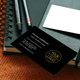 Carte De Visite Logo personnalisé moderne minimaliste blanc ou to