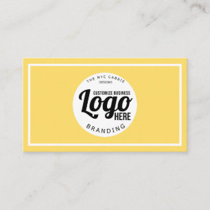 Carte De Visite Logo personnalisé moderne minimaliste jaune