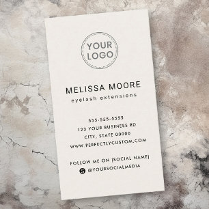 Carte De Visite Logo personnalisé moderne minimaliste lumière tr