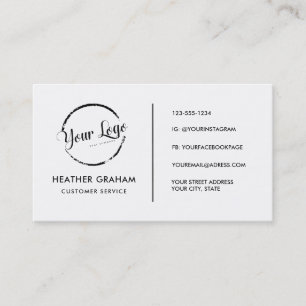 Carte De Visite Logo personnalisé moderne minimaliste sur les rése