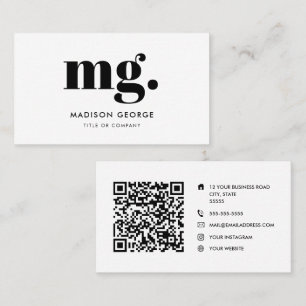 Carte De Visite Logo personnalisé monogramme moderne minimaliste c