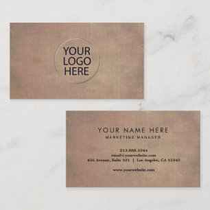 Carte De Visite Logo personnalisé   papier Kraft professionnel