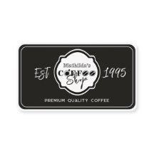 Logo personnalisé pour café professionnel noir