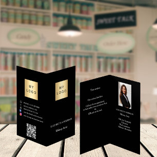 Carte De Visite Logo personnalisé Qr code photo médias sociaux noi
