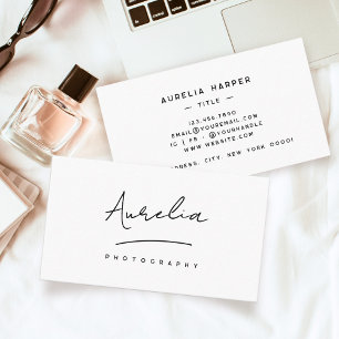 Carte De Visite Logo personnalisé Signature minimaliste moderne so