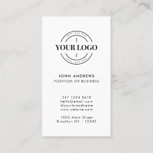 Carte De Visite Logo Personnalisé Vertical Corporate Minimaliste M