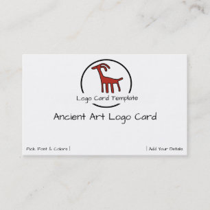 Carte De Visite Logo Petroglyphes Chèvre rouge
