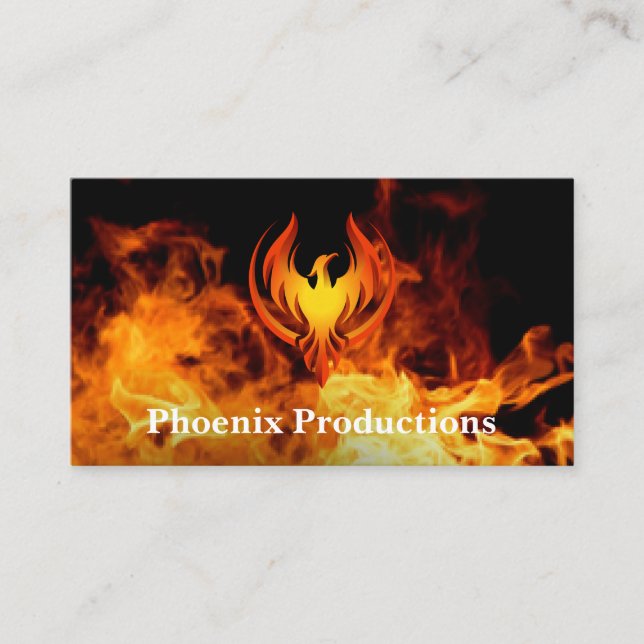 Carte De Visite Logo Phoenix | Arrière - plan d'incendie
