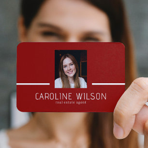 Carte De Visite Logo photo chic minimaliste professionnel moderne