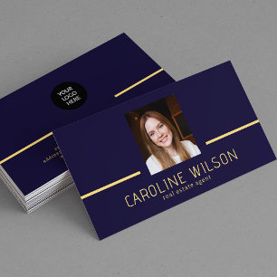 Carte De Visite logo photo chic minimaliste professionnel moderne