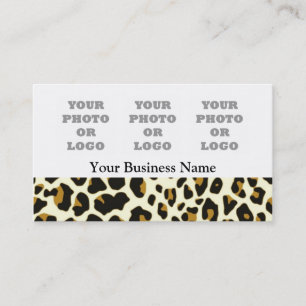 Carte De Visite Logo photo motif imprimé Leopard