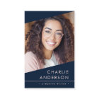 Logo photo QR code moderne bleu foncé professionne