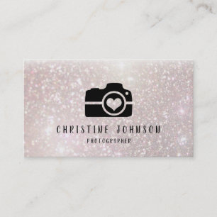 Carte De Visite logo photo sur fausse parties scintillant