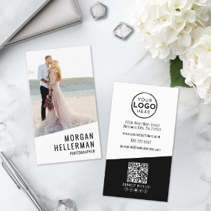 Carte De Visite Logo Photo Vertical Photographe