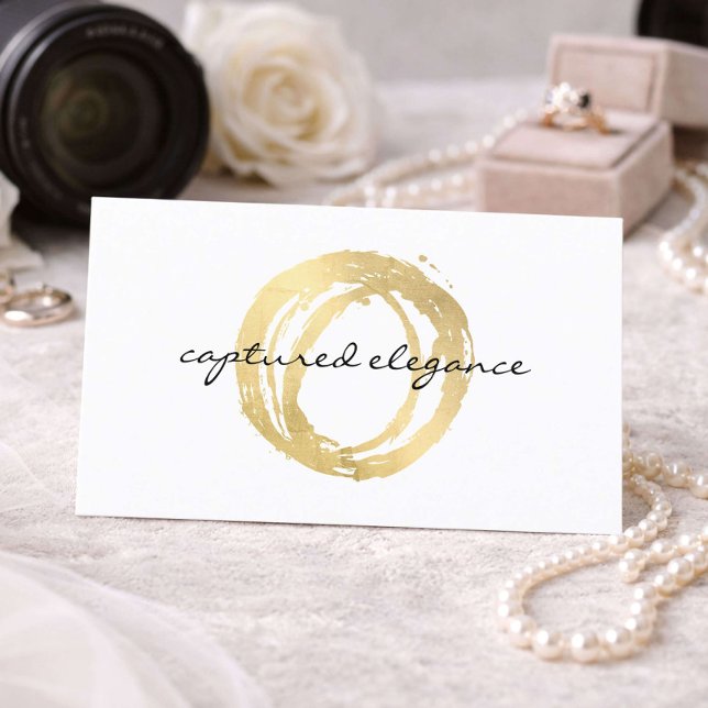 Carte de visite Logo Photographe de Mariage Or (Créateur téléchargé)