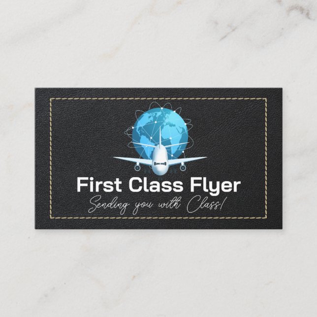 Carte De Visite Logo Plane Flyings Monde | Transport (Devant)
