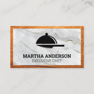 Carte De Visite Logo Platter Knife   Bois de marbre