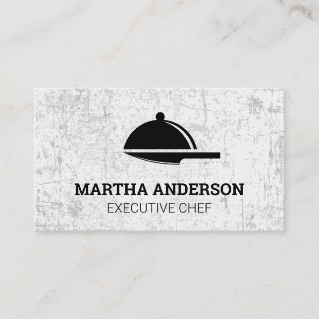 Carte De Visite Logo Platter Knife | Grunge (Devant)