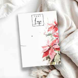Carte De Visite Logo Poinsettia Florals Porte-Collier