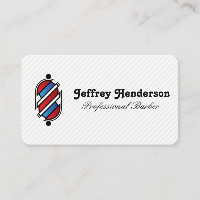 Carte De Visite Logo Poteau de Barbier (Devant)