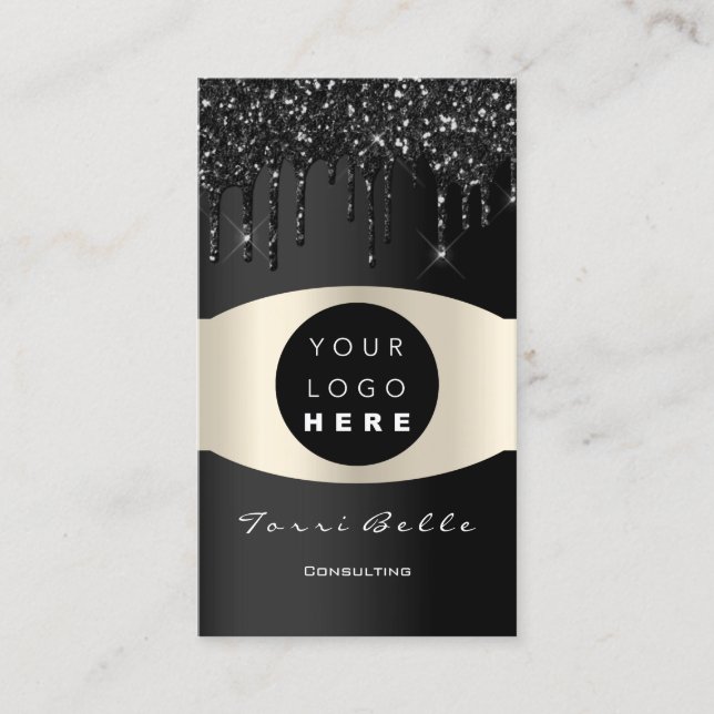 Carte De Visite Logo Professional Black VIP Investment Consulting (Devant)