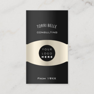 Carte De Visite Logo Professional Consulting Investissement Black