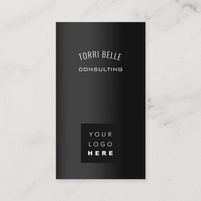 Carte De Visite Logo Professional Consulting Investissement Black  (Devant)