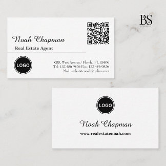 Carte De Visite Logo professionnel Code QR Service professionnel