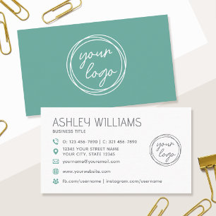 Carte De Visite Logo Professionnel de Couleur Personnalisée Modern