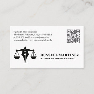 Carte De Visite Logo professionnel de l'entreprise Code QR