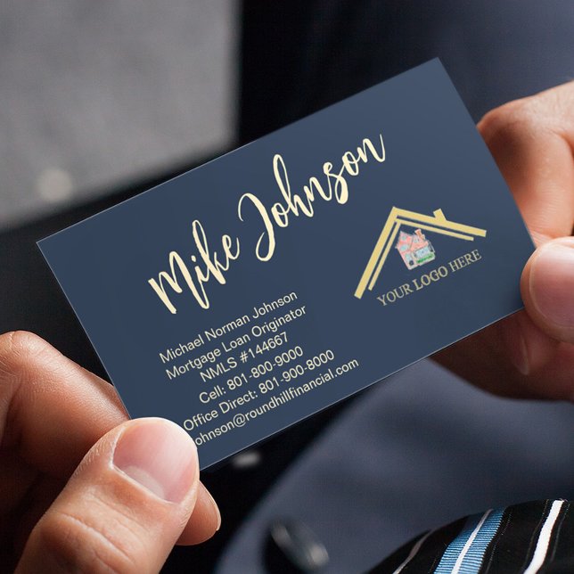 Carte De Visite Logo professionnel d'hypothèque moderne Code QR (Créateur téléchargé)